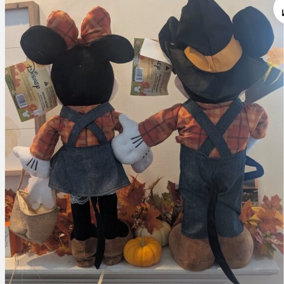 Disney’s Mickey and Minnie Mouse Fall Harvest Holiday 22” /20” Door Greeters NEW - Picture 3 of 3